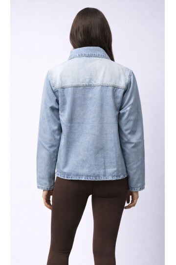 Cepli Açık Mavi Ceket