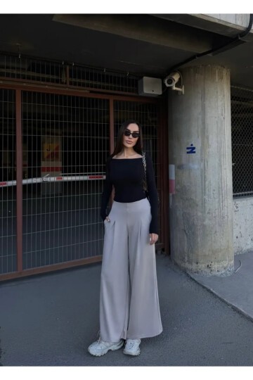 Cepli İspanyol Paça Modal Kumaş Pantolon