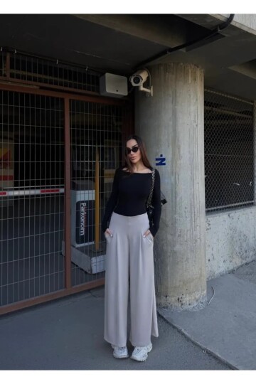 Cepli İspanyol Paça Modal Kumaş Pantolon