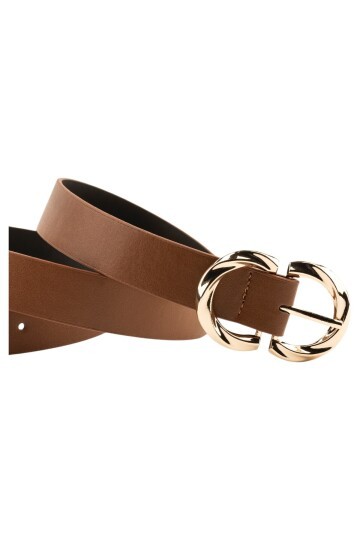 Çift D Tokalı İkili Set Siyah_Taba Kadın Kemeri