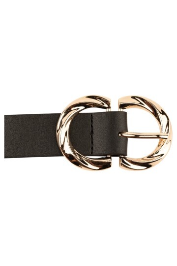 Çift D Tokalı İkili Set Siyah_Taba Kadın Kemeri