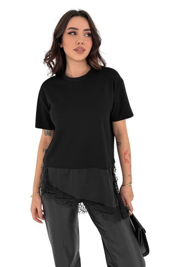 Dantel Detaylı T-Shirt