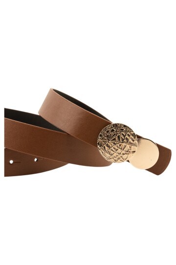 Desenli Yuvarlak Tokalı 4lü Set Kadın Kemeri