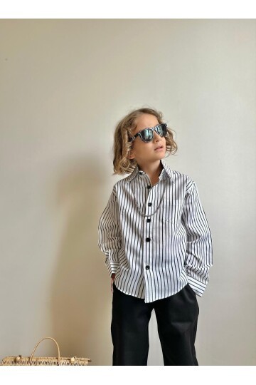 Erkek Çocuk Gabardin Pantalon ve Gömlek Alt Üst Takım