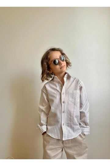 Erkek Çocuk Gabardin Pantalon ve Gömlek Alt Üst Takım