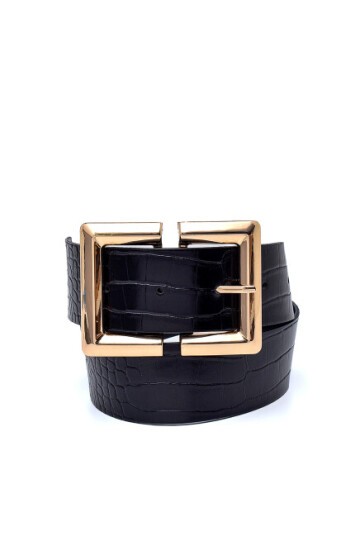 Geniş Tokalı Krokodil Desen Kemer, Ceket Kemeri, Gömlek Kemeri, Elbise Kemeri