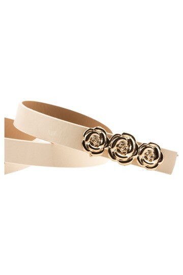 GÜL Tokalı Bej Kadın Kemeri