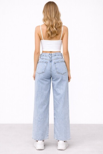 Kadın Açık Mavi Bol Jean