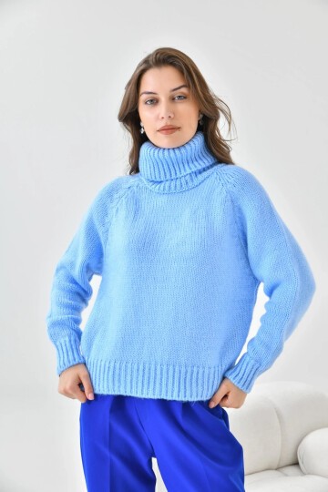 Kadın Balıkçı Yaka Kaşkorse Triko Kazak