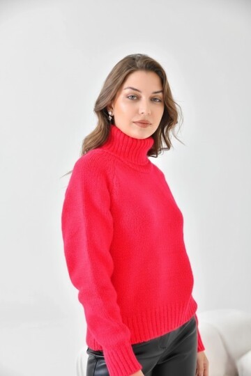 Kadın Balıkçı Yaka Kaşkorse Triko Kazak