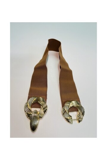 Kadın Burgu Tokalı Lastikli Kemer 20094