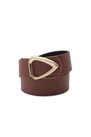 Kadın Üçgen Desenli Tokalı Kemer