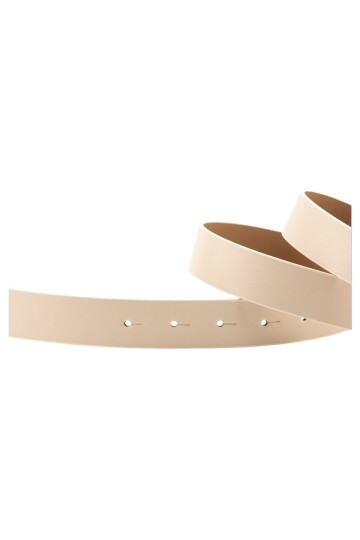 Kalın Oval Tokalı Bej Kadın Kemeri