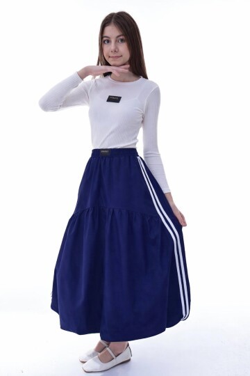 Kız Çocuk Balon Etek Lacivert