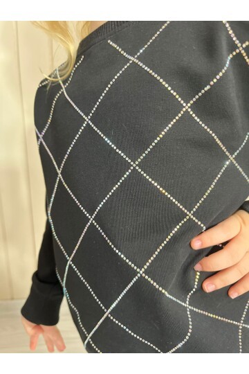 Kız Çocuk Siyah Alt Üst Eşofman Takım