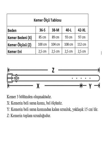 Klasik Tokalı Kadın Kemeri