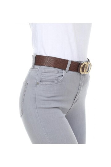 Pimli Çift Halka Desenli Toka