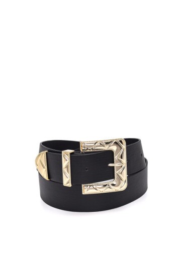 Siyah Tokalı Kadın Kemer