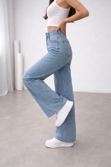 Yüksek Bel Esnek Jean