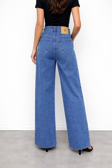 Yüksek Bel Geniş Jean