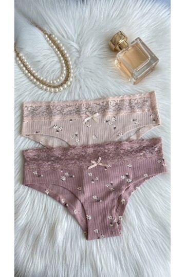 2li Pamuklu Hipster Külot