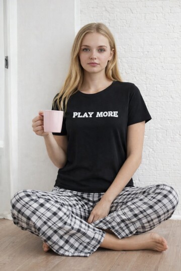 Kısa Kollu Konfor Pijama Takımı