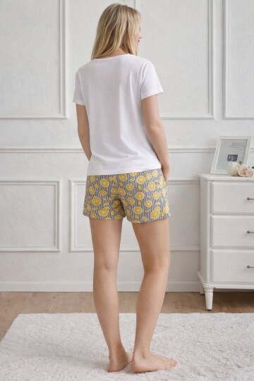Kısa Kollu Rahat Kesim Pijama Takımı