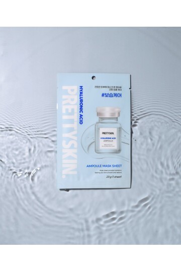 PRETTYSKIN Hyaluronic Acid Ampoule Mask Sheet 23g | Yoğun Nemlendirici Kağıt Yüz Maskesi 5li Set