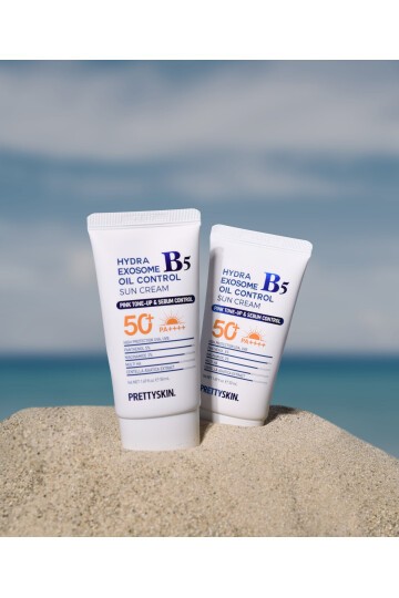 PRETTYSKIN Hydra Exosome B5 Oil Control Sun Cream SPF50+ PA++++ 50 ml | Karma Ciltler İçin Sebum Dengeleyici Güneş Kremi